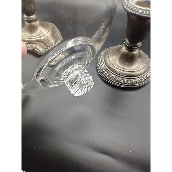 Vintage Sterling Silver & Glass Compote Dishes by R.M. Whiting – Set of 2 - Picture 13 of 16